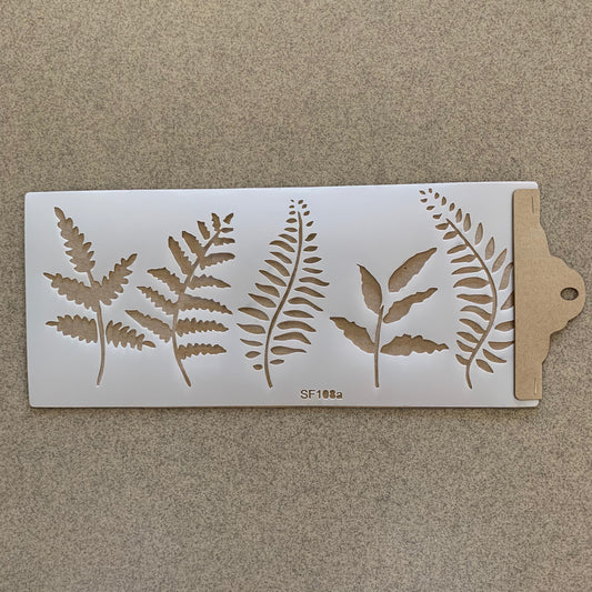 Fern border stencil 108a