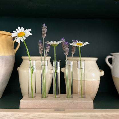 Handmade wooden test tube holders