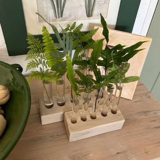 Handmade wooden test tube holders