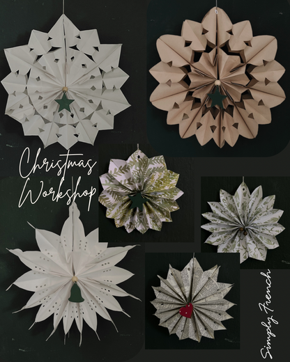 Christmas Snowflake Workshop  Sat 22 Nov 9:30-12:00