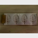 Line of trees stencil